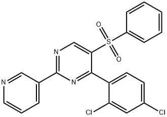 4-(2,4-DICHLOROPHENYL)-2-(3-PYRIDINYL)-5-PYRIMIDINYL PHENYL SULFONE Struktur