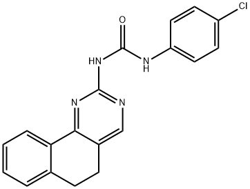 N-(4-CHLOROPHENYL)-N'-(5,6-DIHYDROBENZO[H]QUINAZOLIN-2-YL)UREA Struktur