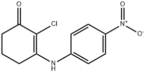 2-CHLORO-3-((4-NITROPHENYL)AMINO)CYCLOHEX-2-EN-1-ONE Struktur