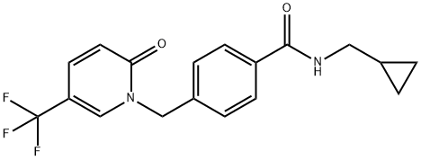 N-(CYCLOPROPYLMETHYL)-4-([2-OXO-5-(TRIFLUOROMETHYL)-1(2H)-PYRIDINYL]METHYL)BENZENECARBOXAMIDE Struktur