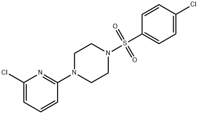 1-[(4-CHLOROPHENYL)SULFONYL]-4-(6-CHLORO-2-PYRIDINYL)PIPERAZINE Struktur