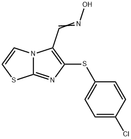 6-[(4-CHLOROPHENYL)SULFANYL]IMIDAZO[2,1-B][1,3]THIAZOLE-5-CARBALDEHYDE OXIME Struktur