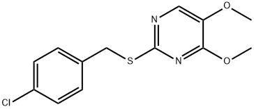 2-[(4-CHLOROBENZYL)SULFANYL]-4,5-DIMETHOXYPYRIMIDINE Struktur