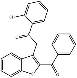 (3-([(2-CHLOROPHENYL)SULFINYL]METHYL)-1-BENZOFURAN-2-YL)(PHENYL)METHANONE Struktur