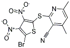 2-[(5-BROMO-3,4-DINITRO-2-THIENYL)THIO]-4,6-DIMETHYLNICOTINONITRILE Struktur