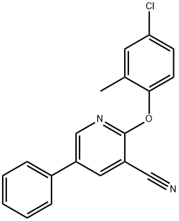 2-(4-CHLORO-2-METHYLPHENOXY)-5-PHENYLNICOTINONITRILE Struktur