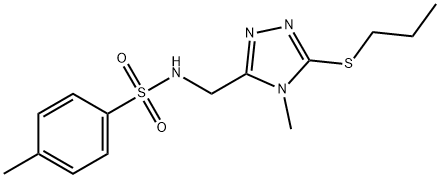 4-METHYL-N-([4-METHYL-5-(PROPYLSULFANYL)-4H-1,2,4-TRIAZOL-3-YL]METHYL)BENZENESULFONAMIDE Struktur