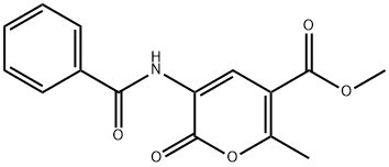 METHYL 3-(BENZOYLAMINO)-6-METHYL-2-OXO-2H-PYRAN-5-CARBOXYLATE Struktur