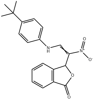 3-(2-[4-(TERT-BUTYL)ANILINO]-1-NITROVINYL)-2-BENZOFURAN-1(3H)-ONE Struktur