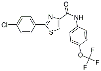 2-(4-CHLOROPHENYL)-N-[4-(TRIFLUOROMETHOXY)PHENYL]-1,3-THIAZOLE-4-CARBOXAMIDE Struktur