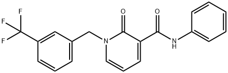 2-OXO-N-PHENYL-1-[3-(TRIFLUOROMETHYL)BENZYL]-1,2-DIHYDRO-3-PYRIDINECARBOXAMIDE Struktur