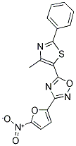 5-(4-METHYL-2-PHENYL-THIAZOL-5-YL)-3-(5-NITRO-FURAN-2-YL)-[1,2,4]OXADIAZOLE Struktur