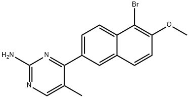 4-(5-BROMO-6-METHOXY-2-NAPHTHYL)-5-METHYL-2-PYRIMIDINAMINE Struktur