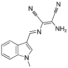 2-AMINO-1-(1-AZA-2-(1-METHYLINDOL-3-YL)VINYL)ETHENE-1,2-DICARBONITRILE Struktur