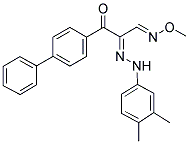 3-[1,1'-BIPHENYL]-4-YL-2-[2-(3,4-DIMETHYLPHENYL)HYDRAZONO]-3-OXOPROPANAL O-METHYLOXIME Struktur