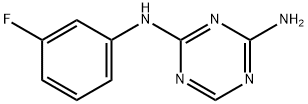 2-AMINO-4-(3-FLUOROPHENYLAMINO)-1,3,5-TRIAZINE Struktur