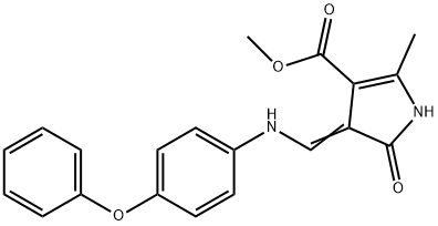 METHYL 2-METHYL-5-OXO-4-[(4-PHENOXYANILINO)METHYLENE]-4,5-DIHYDRO-1H-PYRROLE-3-CARBOXYLATE Struktur