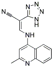 2-(2H-2,3,4,5-TETRAAZOLYL)-3-((2-METHYL(4-QUINOLYL))AMINO)PROP-2-ENENITRILE Struktur