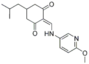 2-(((6-METHOXY(3-PYRIDYL))AMINO)METHYLENE)-5-(2-METHYLPROPYL)CYCLOHEXANE-1,3-DIONE Struktur