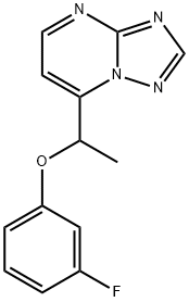 3-FLUOROPHENYL 1-[1,2,4]TRIAZOLO[1,5-A]PYRIMIDIN-7-YLETHYL ETHER Struktur