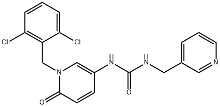 N-[1-(2,6-DICHLOROBENZYL)-6-OXO-1,6-DIHYDRO-3-PYRIDINYL]-N'-(3-PYRIDINYLMETHYL)UREA Struktur