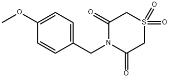 4-(4-METHOXYBENZYL)-1LAMBDA6,4-THIAZINANE-1,1,3,5-TETRAONE Struktur