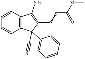 METHYL 3-(3-AMINO-1-CYANO-1-PHENYL-1H-INDEN-2-YL)ACRYLATE Struktur