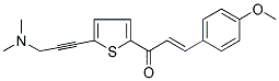 1-(5-[3-(DIMETHYLAMINO)PROP-1-YNYL]-2-THIENYL)-3-(4-METHOXYPHENYL)PROP-2-EN-1-ONE Struktur