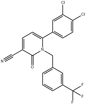 6-(3,4-DICHLOROPHENYL)-2-OXO-1-[3-(TRIFLUOROMETHYL)BENZYL]-1,2-DIHYDRO-3-PYRIDINECARBONITRILE Struktur