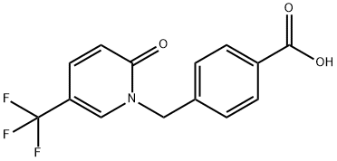 4-([2-OXO-5-(TRIFLUOROMETHYL)-1(2H)-PYRIDINYL]METHYL)BENZENECARBOXYLIC ACID Struktur