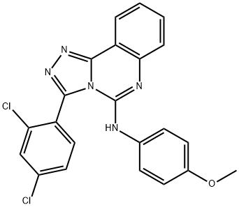 3-(2,4-DICHLOROPHENYL)-N-(4-METHOXYPHENYL)[1,2,4]TRIAZOLO[4,3-C]QUINAZOLIN-5-AMINE Struktur