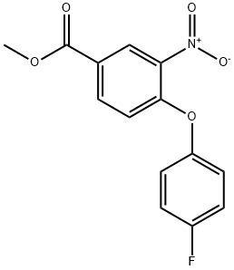 METHYL 4-(4-FLUOROPHENOXY)-3-NITROBENZENECARBOXYLATE Struktur