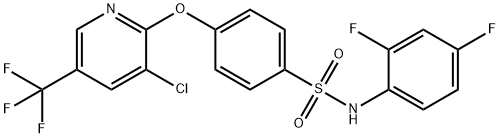 4-([3-CHLORO-5-(TRIFLUOROMETHYL)-2-PYRIDINYL]OXY)-N-(2,4-DIFLUOROPHENYL)BENZENESULFONAMIDE Struktur