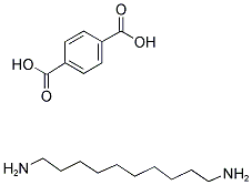 DECAMETHYLENE DIAMMONIUM TEREPHTHALATE Struktur