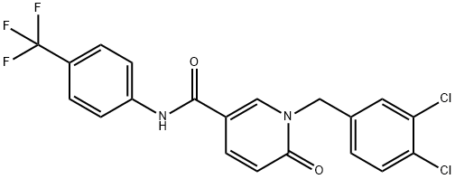 1-(3,4-DICHLOROBENZYL)-6-OXO-N-[4-(TRIFLUOROMETHYL)PHENYL]-1,6-DIHYDRO-3-PYRIDINECARBOXAMIDE Struktur