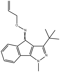 3-(TERT-BUTYL)-1-METHYLINDENO[2,3-D]PYRAZOL-4-O-PROP-2-ENYLOXIME Struktur