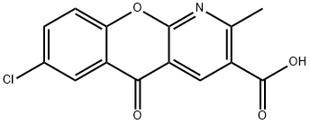 6-CHLORO-2-METHYL-10-OXO-10H-9-OXA-1-AZA-ANTHRACENE-3-CARBOXYLIC ACID Struktur