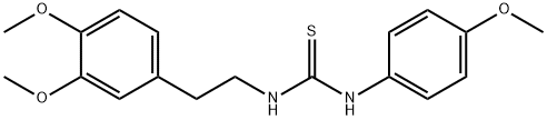 ((2-(3,4-DIMETHOXYPHENYL)ETHYL)AMINO)((4-METHOXYPHENYL)AMINO)METHANE-1-THIONE Struktur