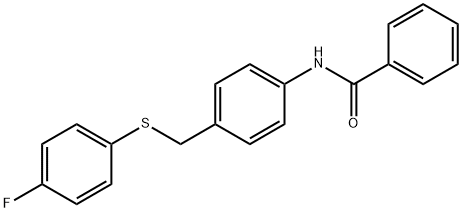 N-(4-([(4-FLUOROPHENYL)SULFANYL]METHYL)PHENYL)BENZENECARBOXAMIDE Struktur