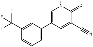 2-OXO-5-[3-(TRIFLUOROMETHYL)PHENYL]-1,2-DIHYDRO-3-PYRIDINECARBONITRILE Struktur