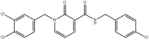 N-(4-CHLOROBENZYL)-1-(3,4-DICHLOROBENZYL)-2-OXO-1,2-DIHYDRO-3-PYRIDINECARBOXAMIDE Struktur