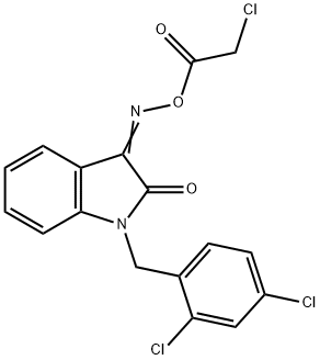 3-([(2-CHLOROACETYL)OXY]IMINO)-1-(2,4-DICHLOROBENZYL)-1,3-DIHYDRO-2H-INDOL-2-ONE Struktur