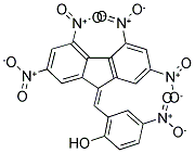 4-NITRO-2-[(2,4,5,7-TETRANITRO-9H-FLUOREN-9-YLIDEN)METHYL]PHENOL Struktur