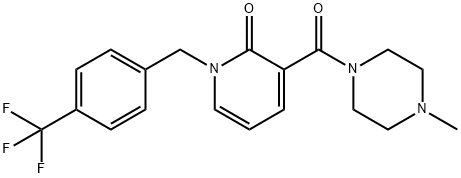 3-[(4-METHYLPIPERAZINO)CARBONYL]-1-[4-(TRIFLUOROMETHYL)BENZYL]-2(1H)-PYRIDINONE Struktur