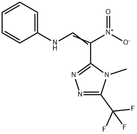 N-(2-[4-METHYL-5-(TRIFLUOROMETHYL)-4H-1,2,4-TRIAZOL-3-YL]-2-NITROVINYL)-N-PHENYLAMINE Struktur