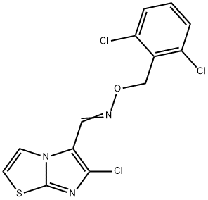 6-CHLOROIMIDAZO[2,1-B][1,3]THIAZOLE-5-CARBALDEHYDE O-(2,6-DICHLOROBENZYL)OXIME Struktur