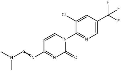 N'-(1-[3-CHLORO-5-(TRIFLUOROMETHYL)-2-PYRIDINYL]-2-OXO-1,2-DIHYDRO-4-PYRIMIDINYL)-N,N-DIMETHYLIMINOFORMAMIDE Struktur