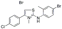 2-(4-BROMO-2-METHYLANILINO)-4-(4-CHLOROPHENYL)-3-METHYL-1,3-THIAZOL-3-IUM BROMIDE Struktur