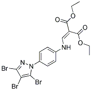 DIETHYL 2-([4-(3,4,5-TRIBROMO-1H-PYRAZOL-1-YL)ANILINO]METHYLIDENE)MALONATE Struktur