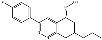 3-(4-BROMOPHENYL)-5-(HYDROXYIMINO)-7-PROPYL-6,7,8-TRIHYDROCINNOLINE Struktur